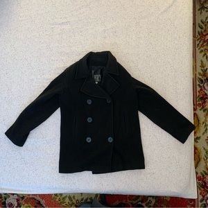 J. Percy Women’s Black Wool Peacoat Size 4 Made in USA